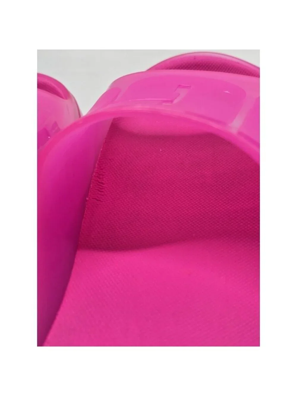 UGG Women’s Jelly Clear Slides Dragon Fruit/Hot Pink Platform Sandals Size 10